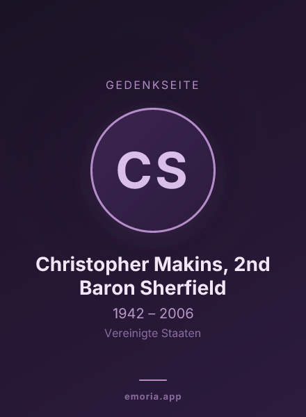 Gedenkportrait von Christopher Makins, 2nd Baron Sherfield