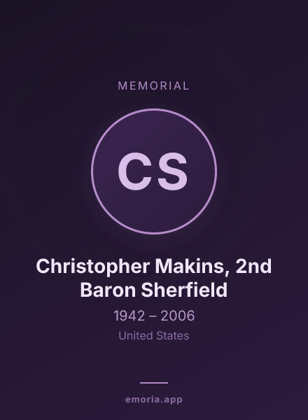 Memorial portrait of Christopher Makins, 2nd Baron Sherfield
