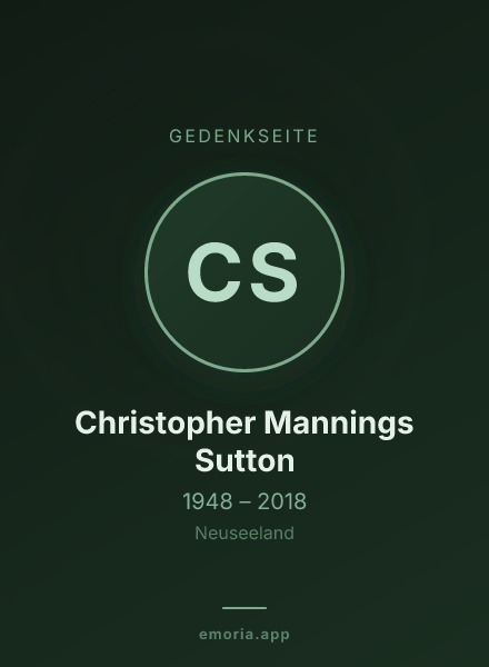 Gedenkportrait von Christopher Mannings Sutton