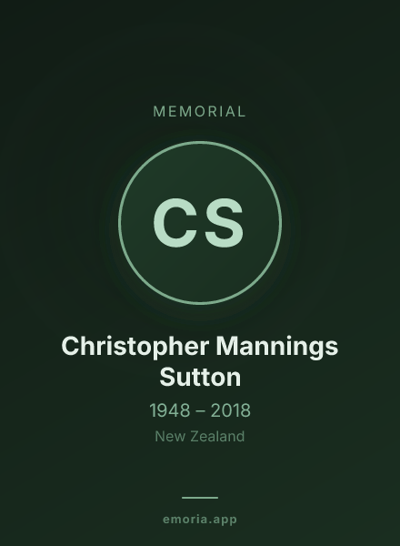 Memorial portrait of Christopher Mannings Sutton