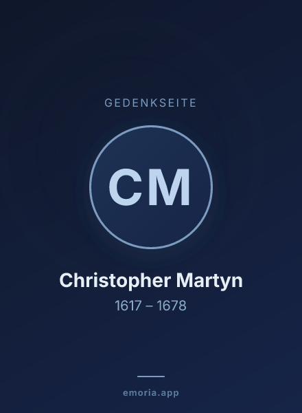 Gedenkportrait von Christopher Martyn