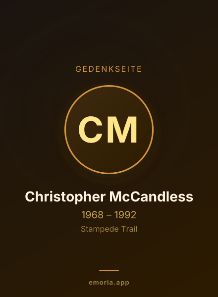 Gedenkportrait von Christopher McCandless