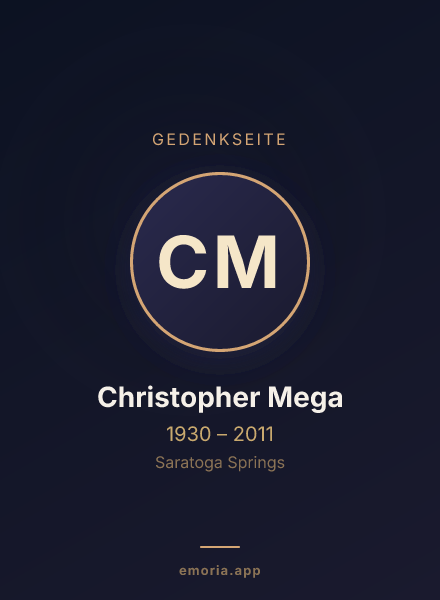 Gedenkportrait von Christopher Mega