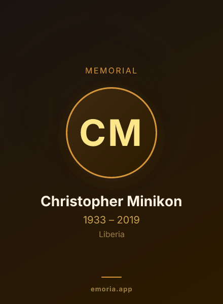 Memorial portrait of Christopher Minikon