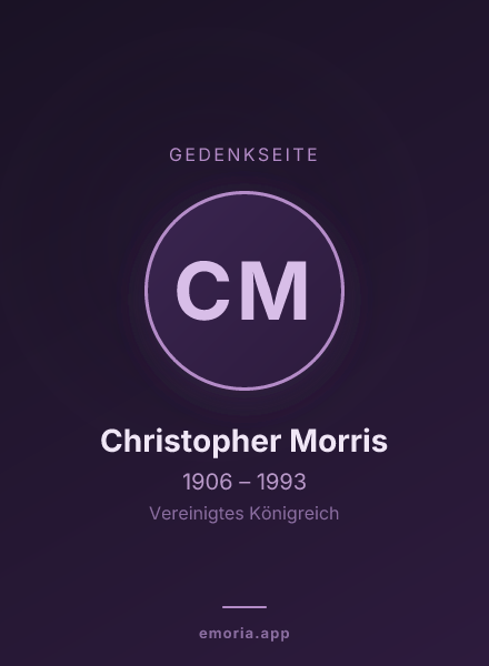 Gedenkportrait von Christopher Morris