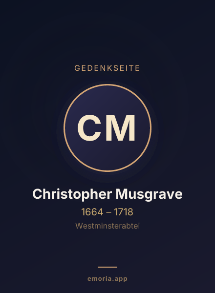 Gedenkportrait von Christopher Musgrave