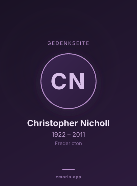 Gedenkportrait von Christopher Nicholl