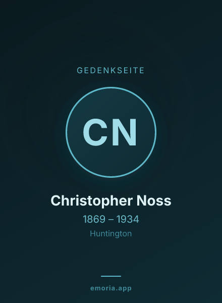 Gedenkportrait von Christopher Noss