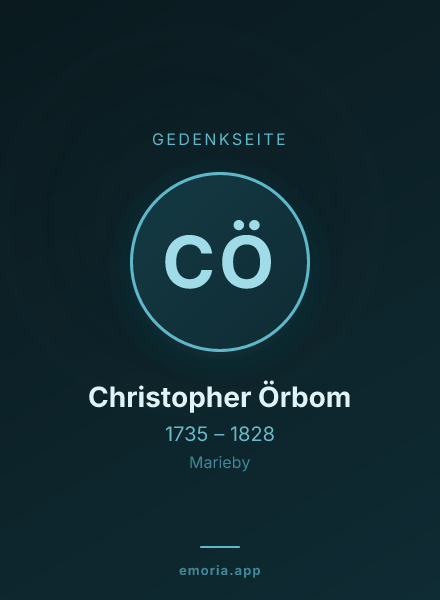 Gedenkportrait von Christopher Örbom