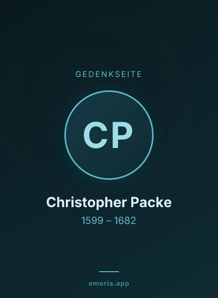 Gedenkportrait von Christopher Packe