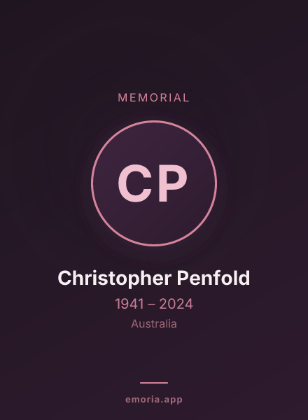 Memorial portrait of Christopher Penfold