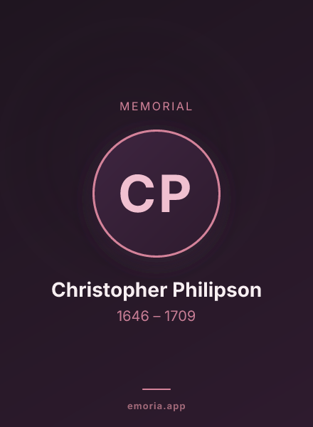 Memorial portrait of Christopher Philipson