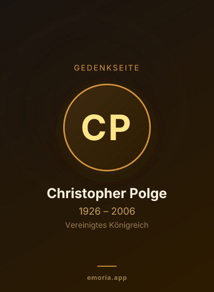 Gedenkportrait von Christopher Polge