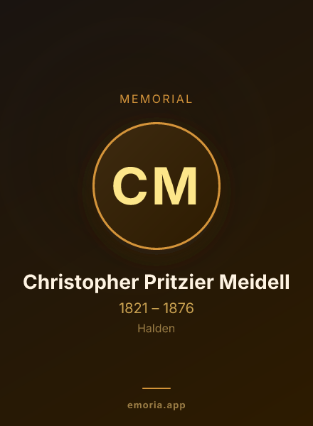 Memorial portrait of Christopher Pritzier Meidell