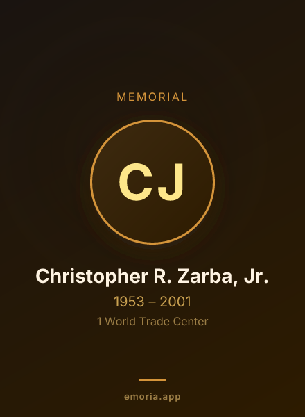 Memorial portrait of Christopher R. Zarba, Jr.