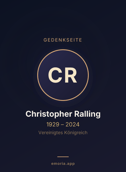 Gedenkportrait von Christopher Ralling