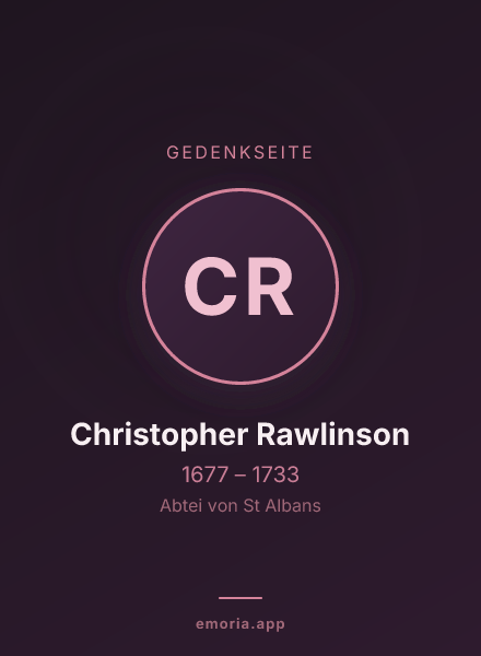 Gedenkportrait von Christopher Rawlinson