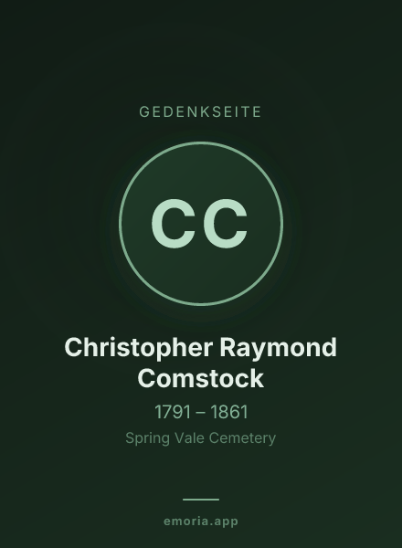 Gedenkportrait von Christopher Raymond Comstock