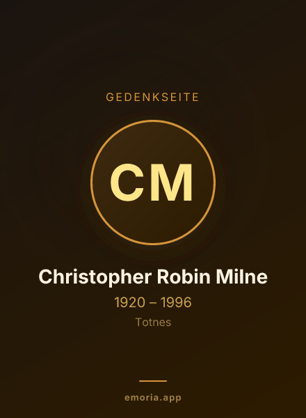 Gedenkportrait von Christopher Robin Milne