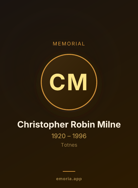 Memorial portrait of Christopher Robin Milne