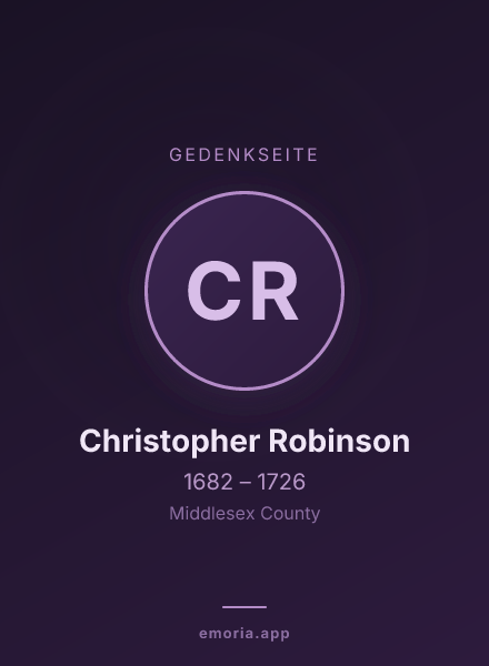 Gedenkportrait von Christopher Robinson