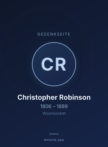 Gedenkportrait von Christopher Robinson