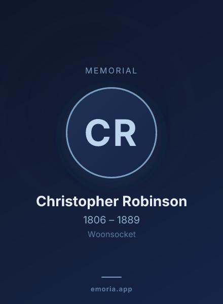 Memorial portrait of Christopher Robinson