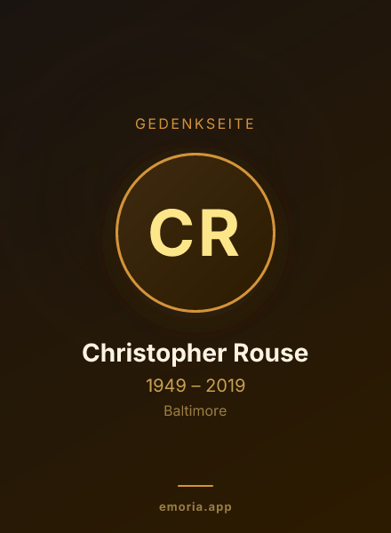 Gedenkportrait von Christopher Rouse
