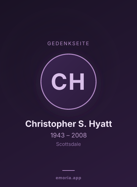 Gedenkportrait von Christopher S. Hyatt