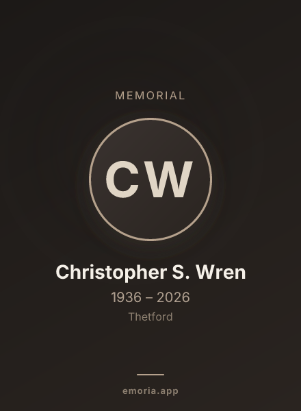 Memorial portrait of Christopher S. Wren