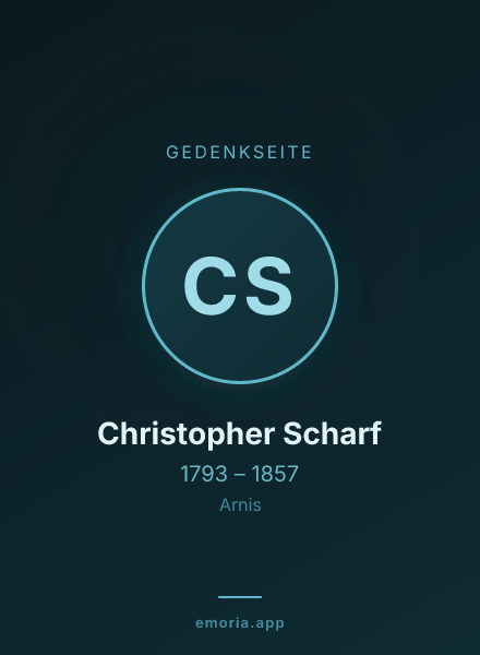 Gedenkportrait von Christopher Scharf