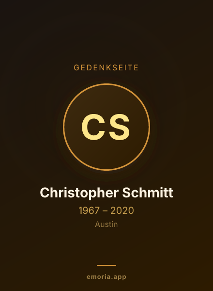 Gedenkportrait von Christopher Schmitt