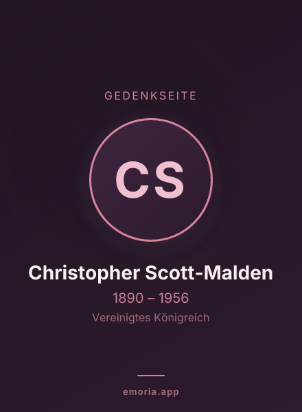 Gedenkportrait von Christopher Scott-Malden