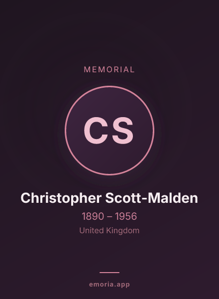 Memorial portrait of Christopher Scott-Malden