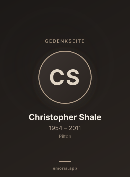 Gedenkportrait von Christopher Shale