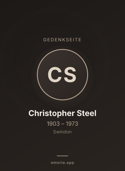 Gedenkportrait von Christopher Steel