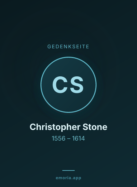 Gedenkportrait von Christopher Stone