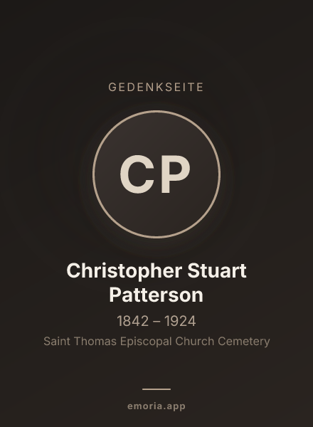 Gedenkportrait von Christopher Stuart Patterson