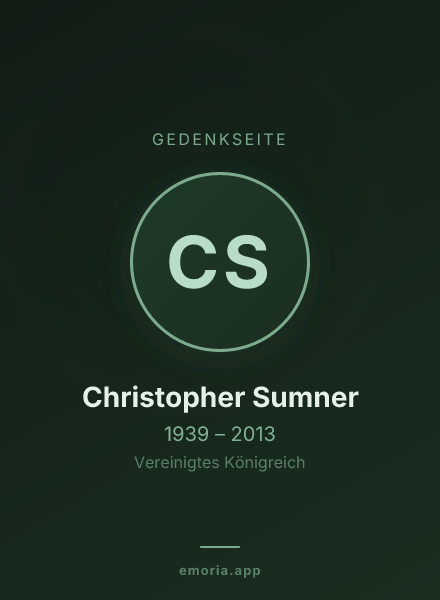 Gedenkportrait von Christopher Sumner