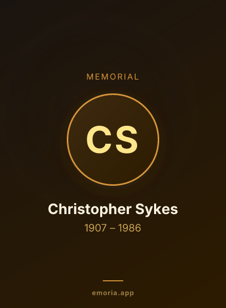 Memorial portrait of Christopher Sykes