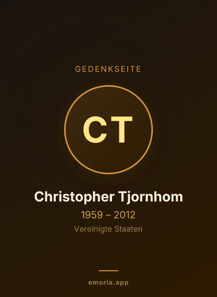 Gedenkportrait von Christopher Tjornhom