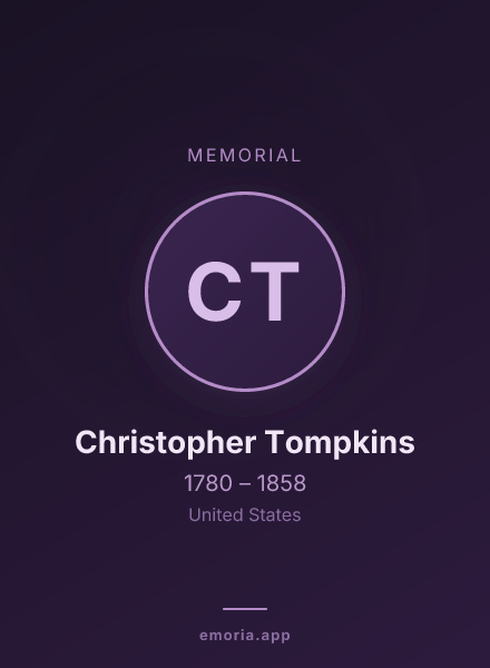 Memorial portrait of Christopher Tompkins