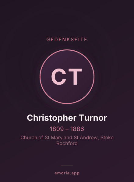 Gedenkportrait von Christopher Turnor