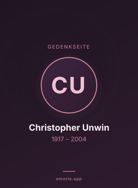 Gedenkportrait von Christopher Unwin