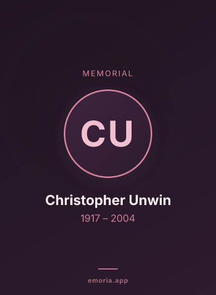 Memorial portrait of Christopher Unwin