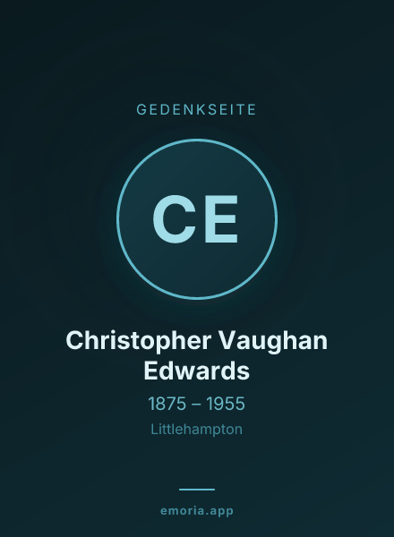 Gedenkportrait von Christopher Vaughan Edwards