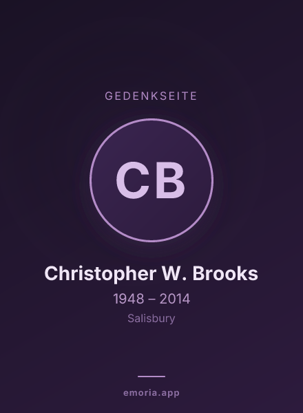 Gedenkportrait von Christopher W. Brooks