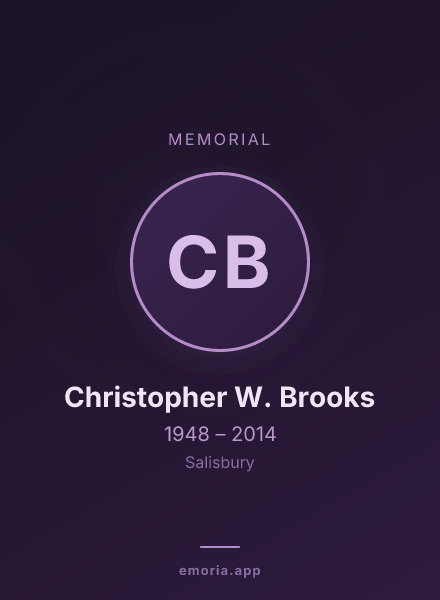 Memorial portrait of Christopher W. Brooks