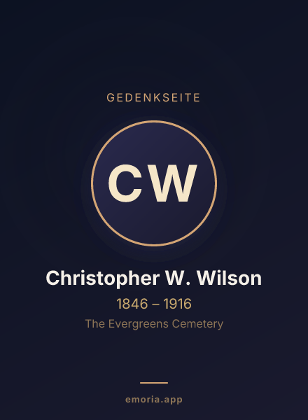 Gedenkportrait von Christopher W. Wilson
