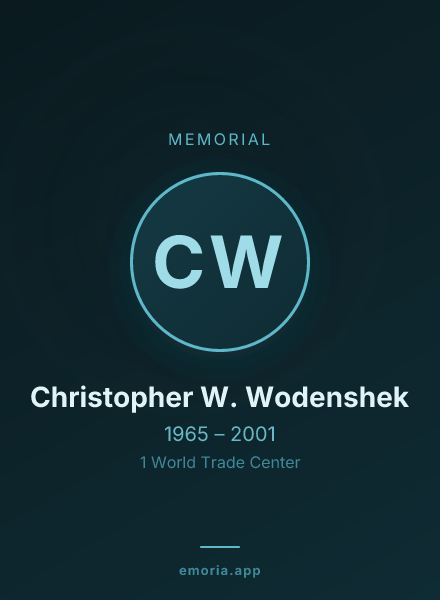 Memorial portrait of Christopher W. Wodenshek